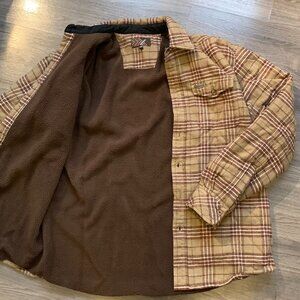 RIPZONE Jacket/Shirt, LIKE NEW NeverWorn, Flannel, Sherpa-Lined, Plaid. Med.